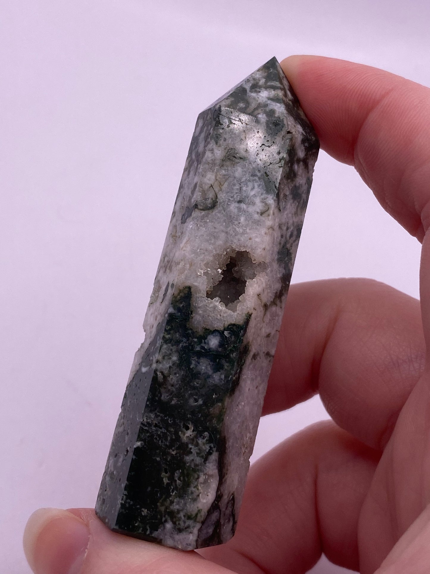 Druzey Tree Agate Crystal Tower