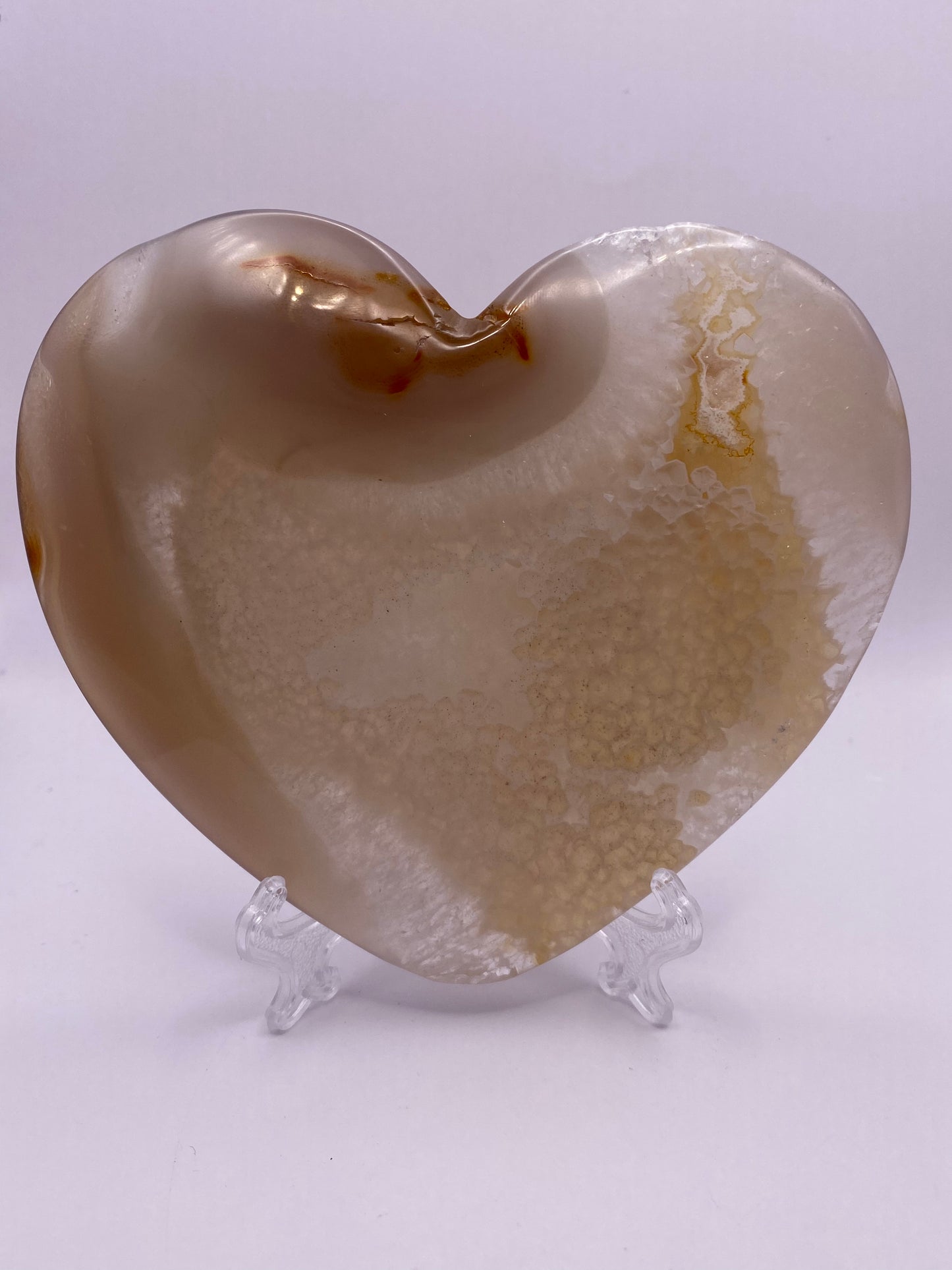 Druzey Agate Statement Heart