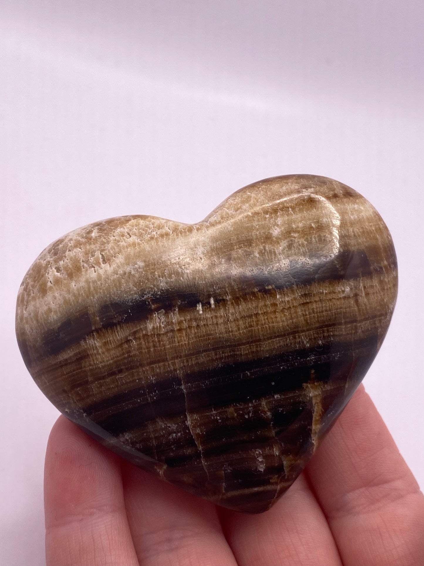 Chocolate Calcite Crystal Heart