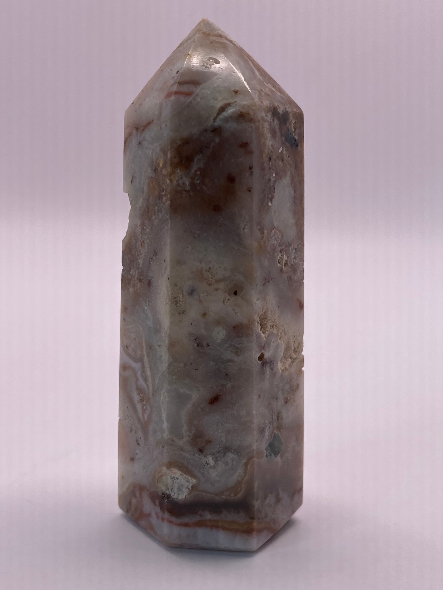 Pink Lace Agate Tower