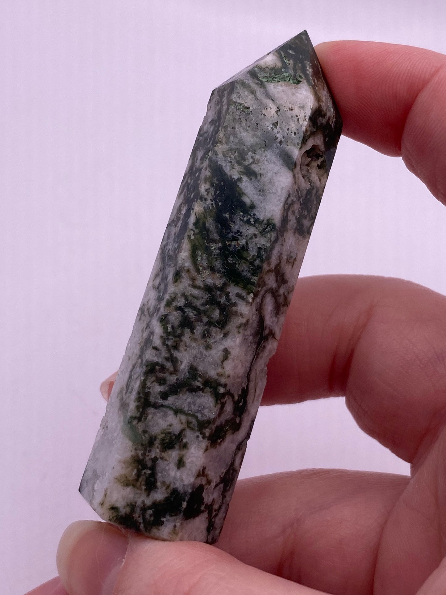 Druzey Tree Agate Crystal Tower