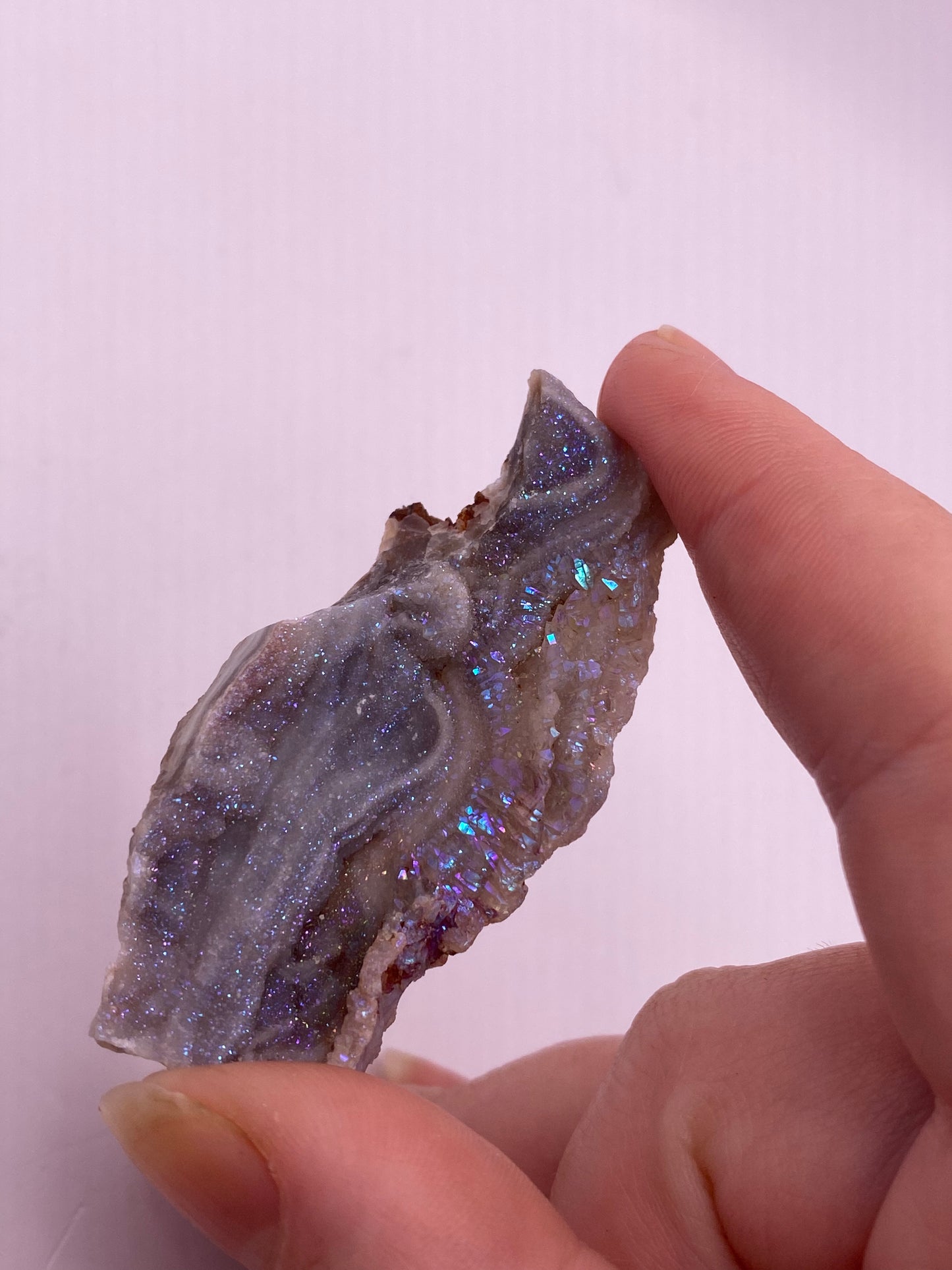 Aura chalcedony cluster