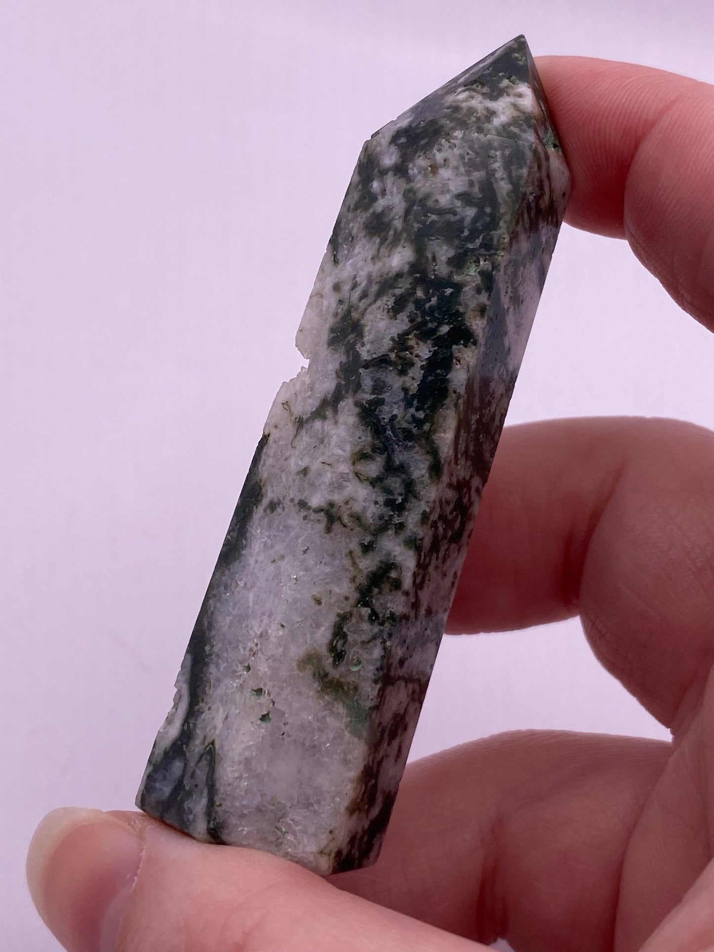 Druzey Tree Agate Crystal Tower