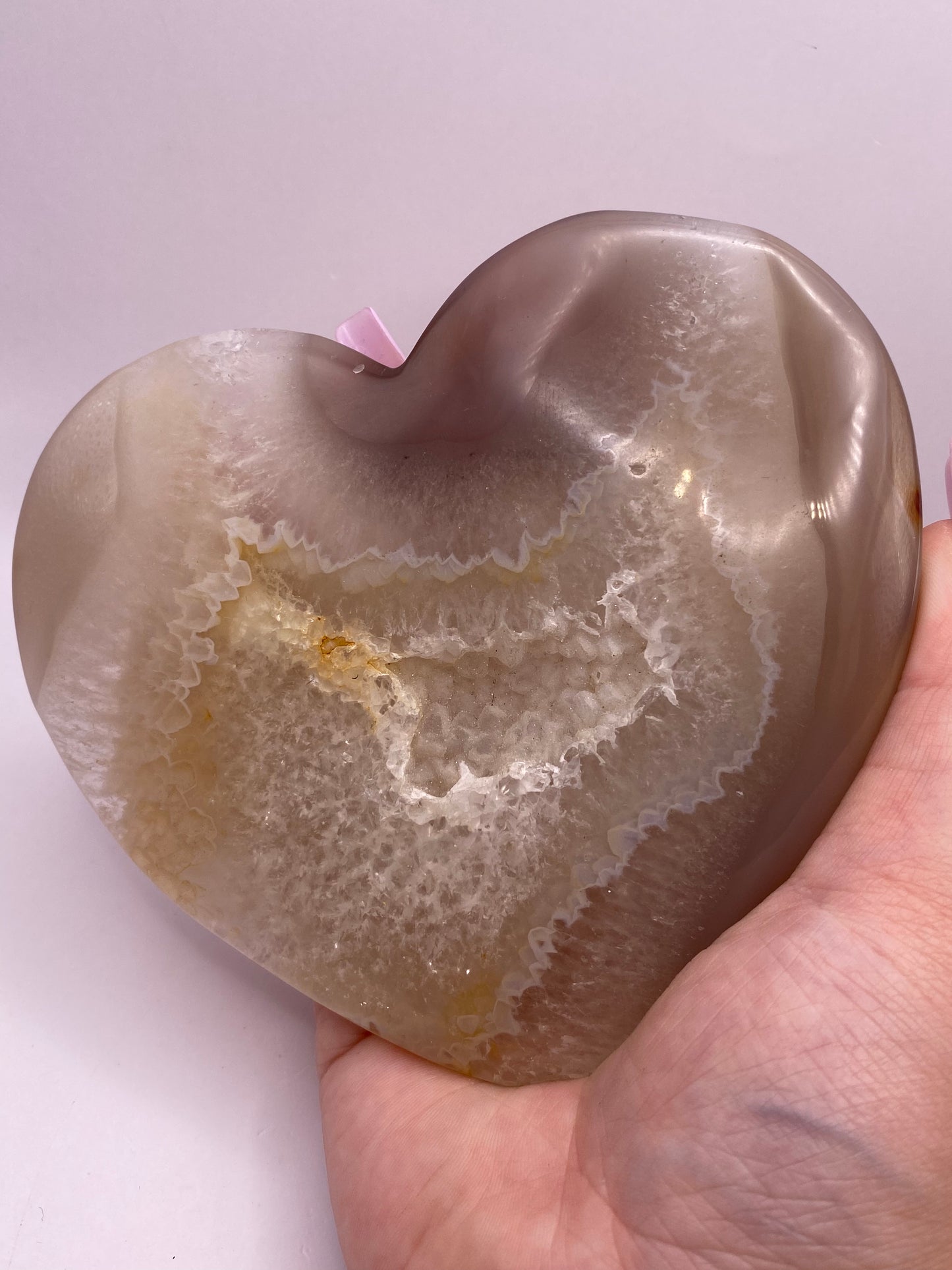 Druzey Agate Statement Heart