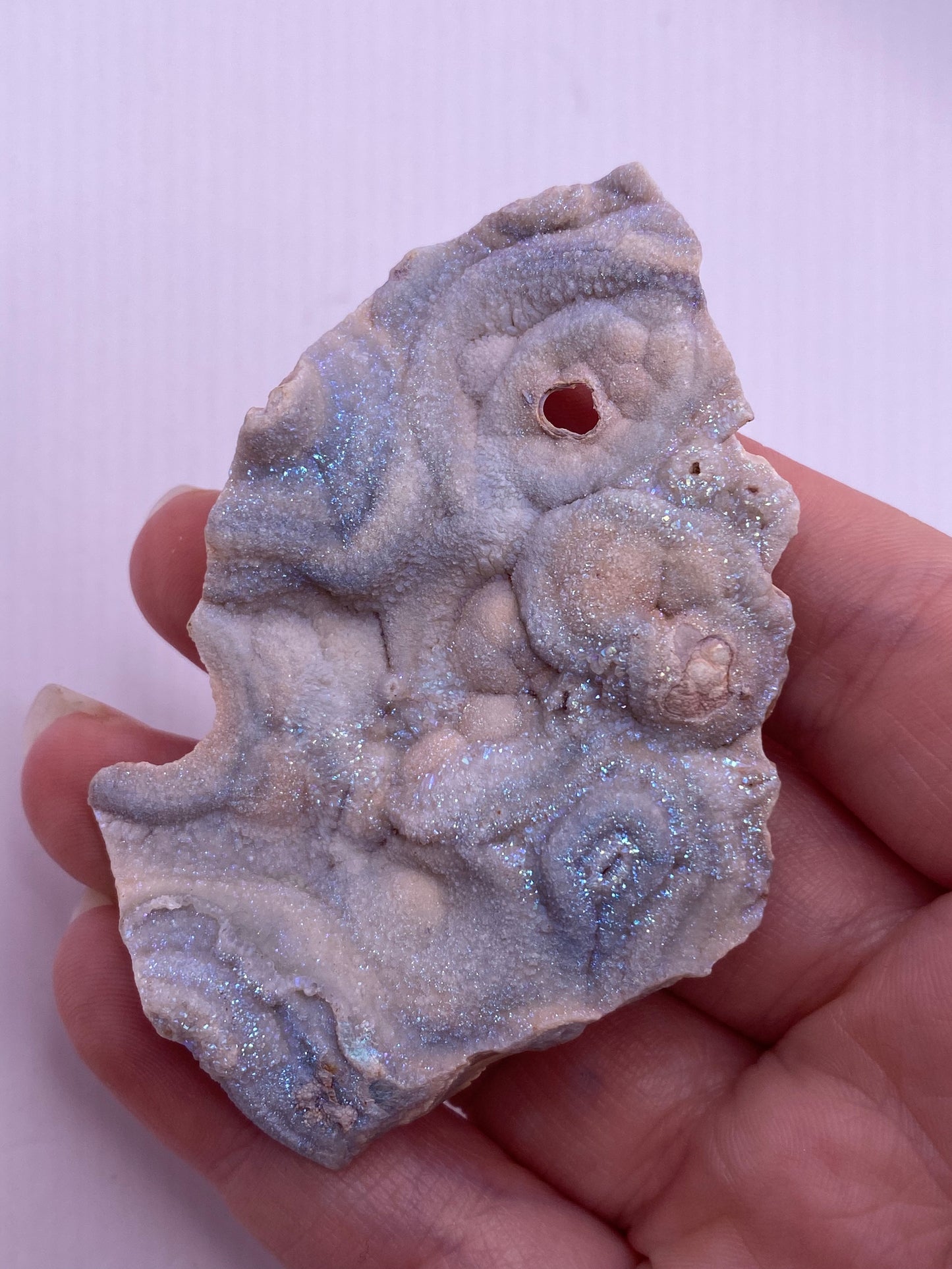 Aura chalcedony cluster