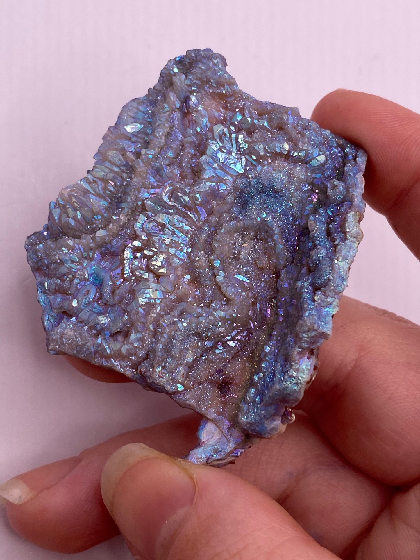 Aura Chalcedony Cluster