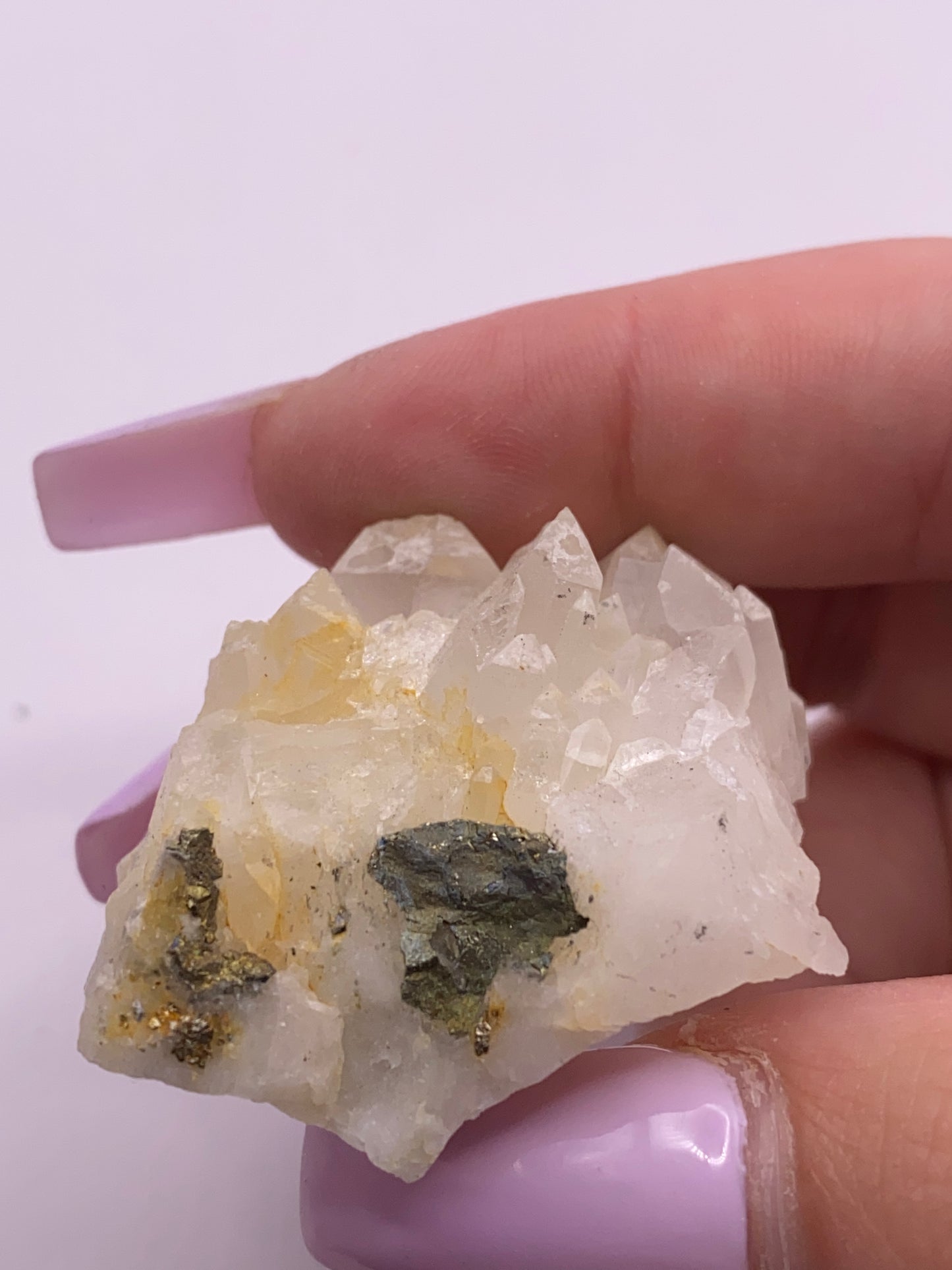 Ironised Quartz and Pyrite Cluster