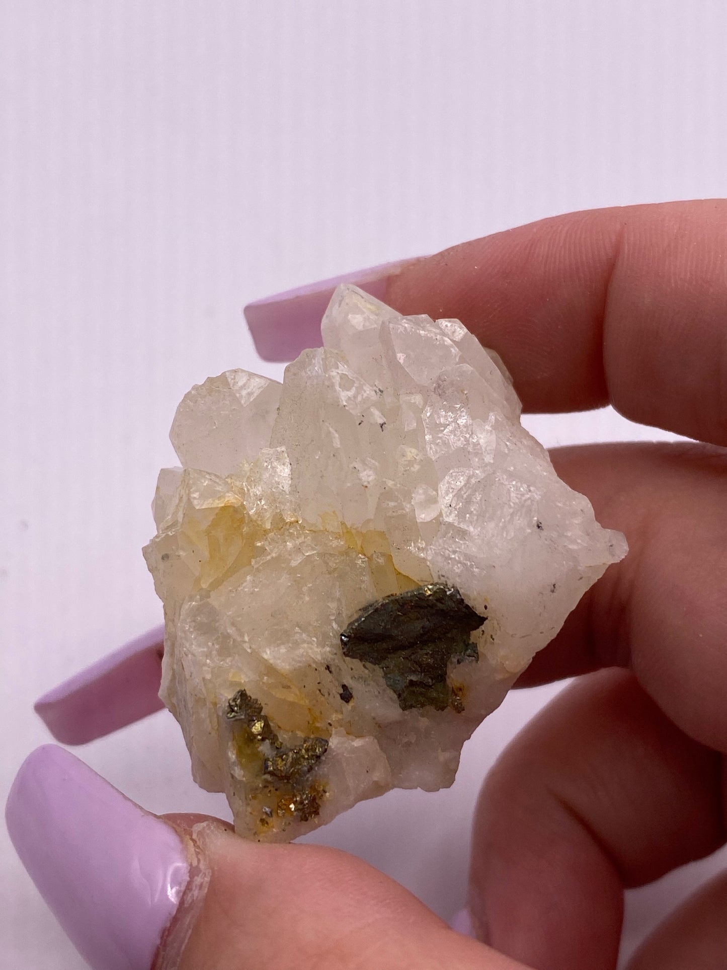 Ironised Quartz and Pyrite Cluster