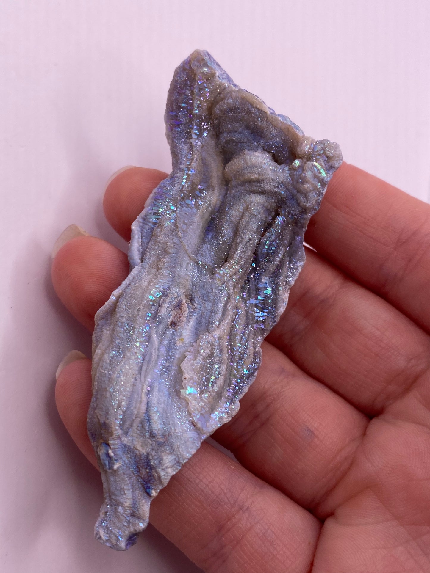 Aura chalcedony cluster