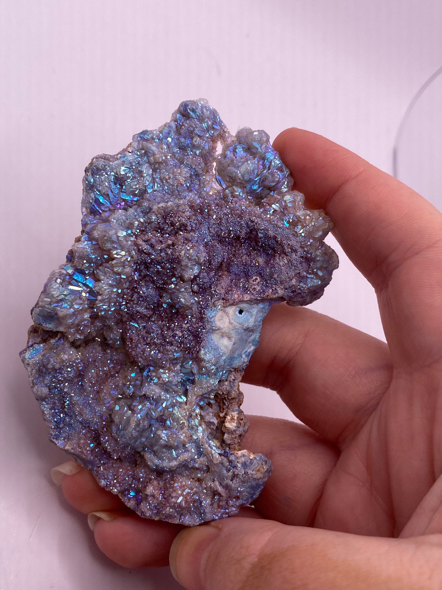 Aura Chalcedony Cluster