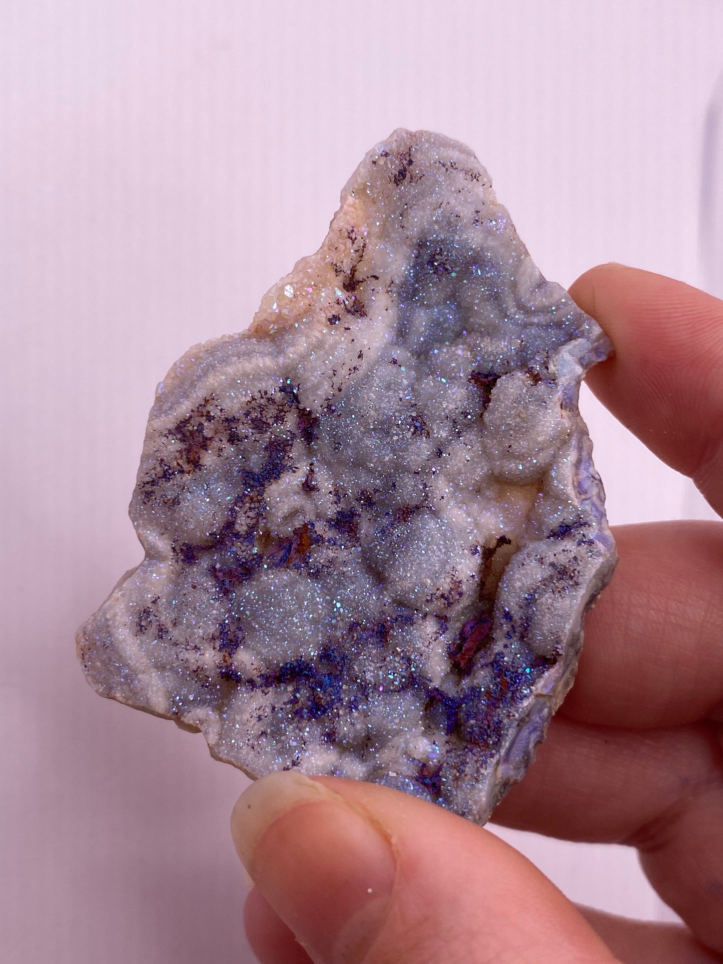 Aura chalcedony cluster