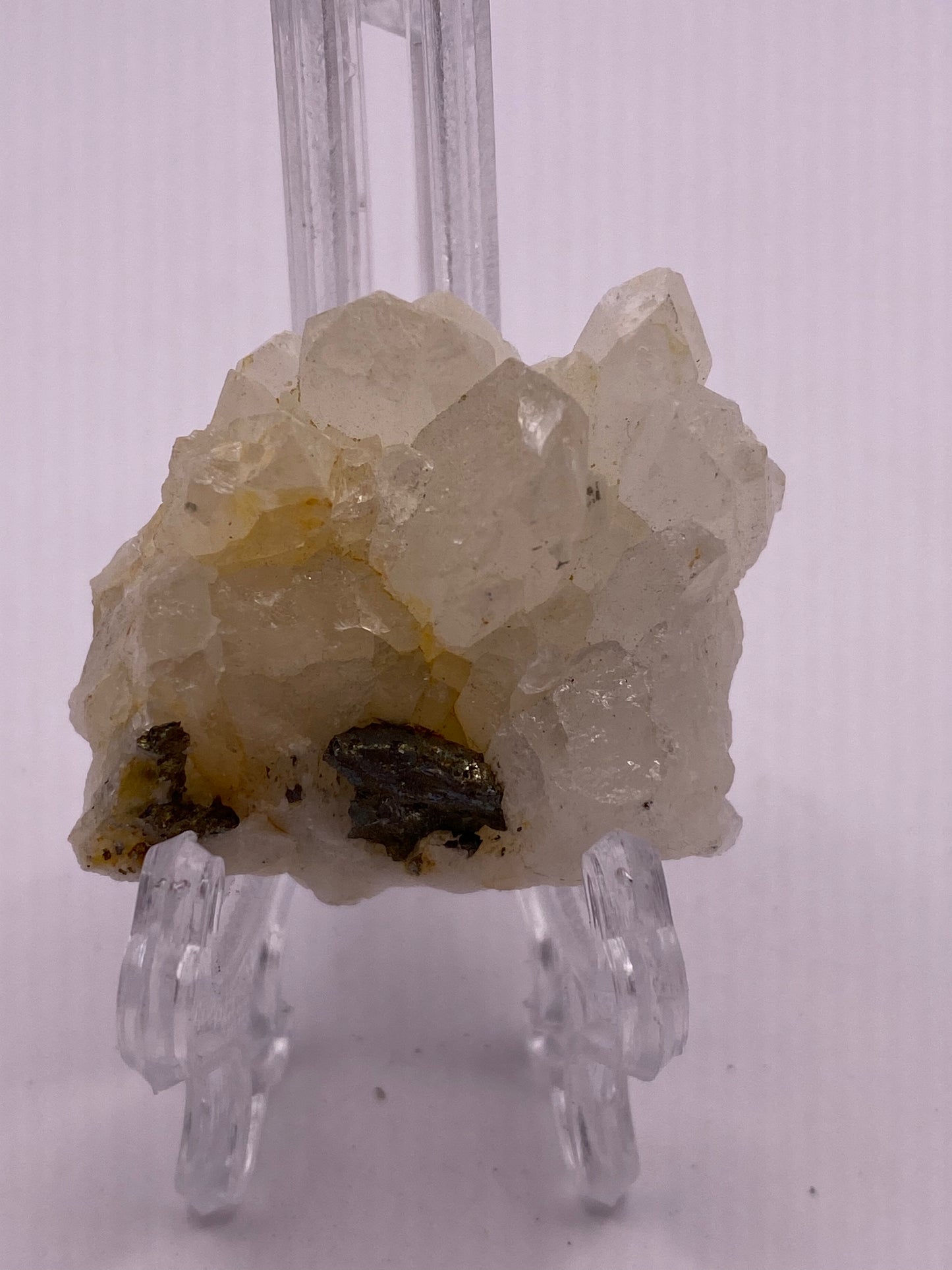 Ironised Quartz and Pyrite Cluster