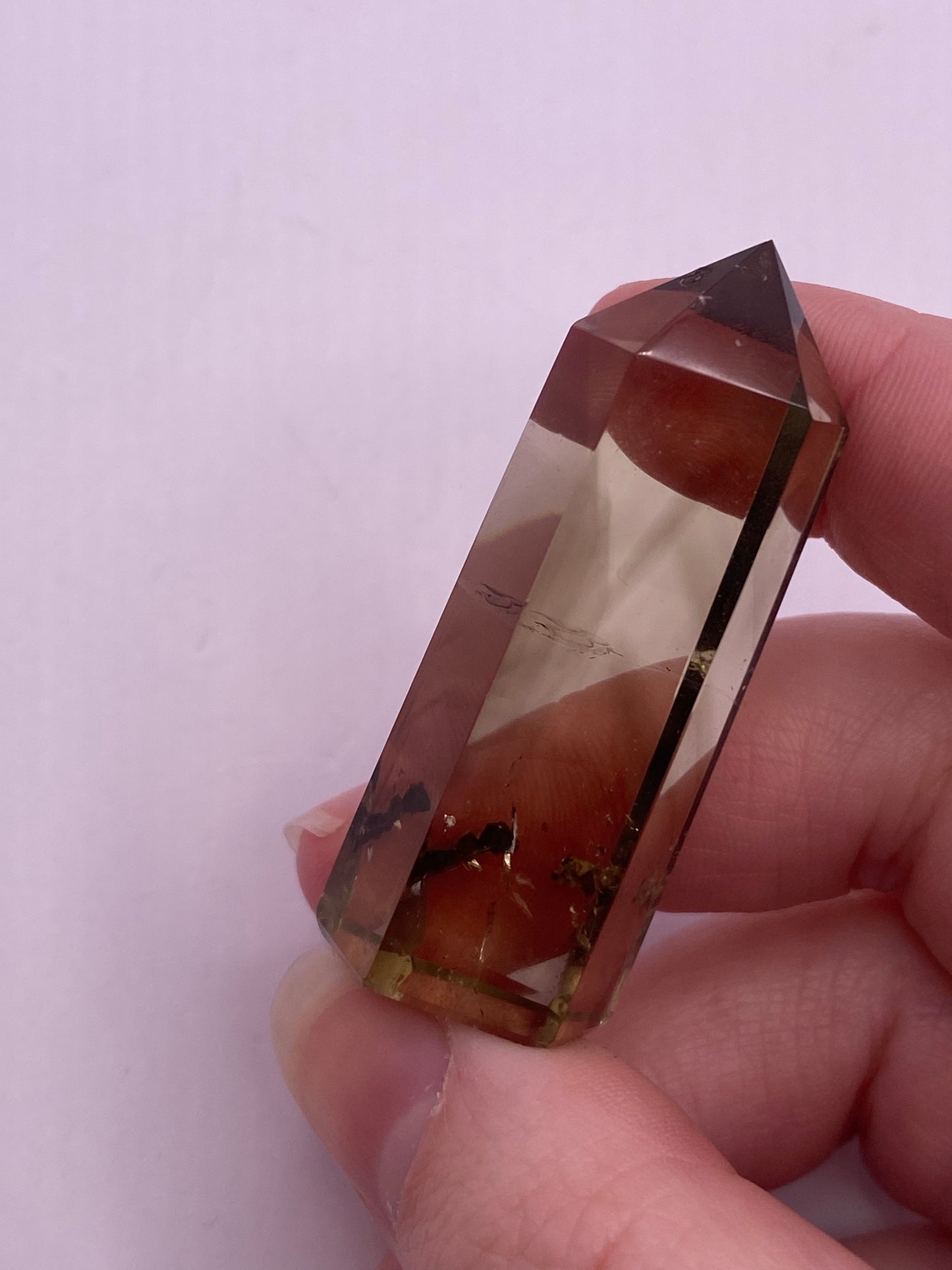 Genuine Phantom Citrine Crystal Tower