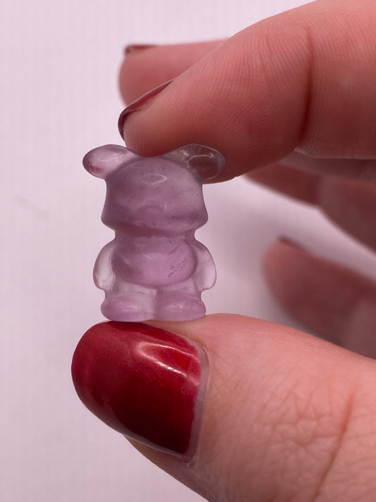 Bear fluorite carving