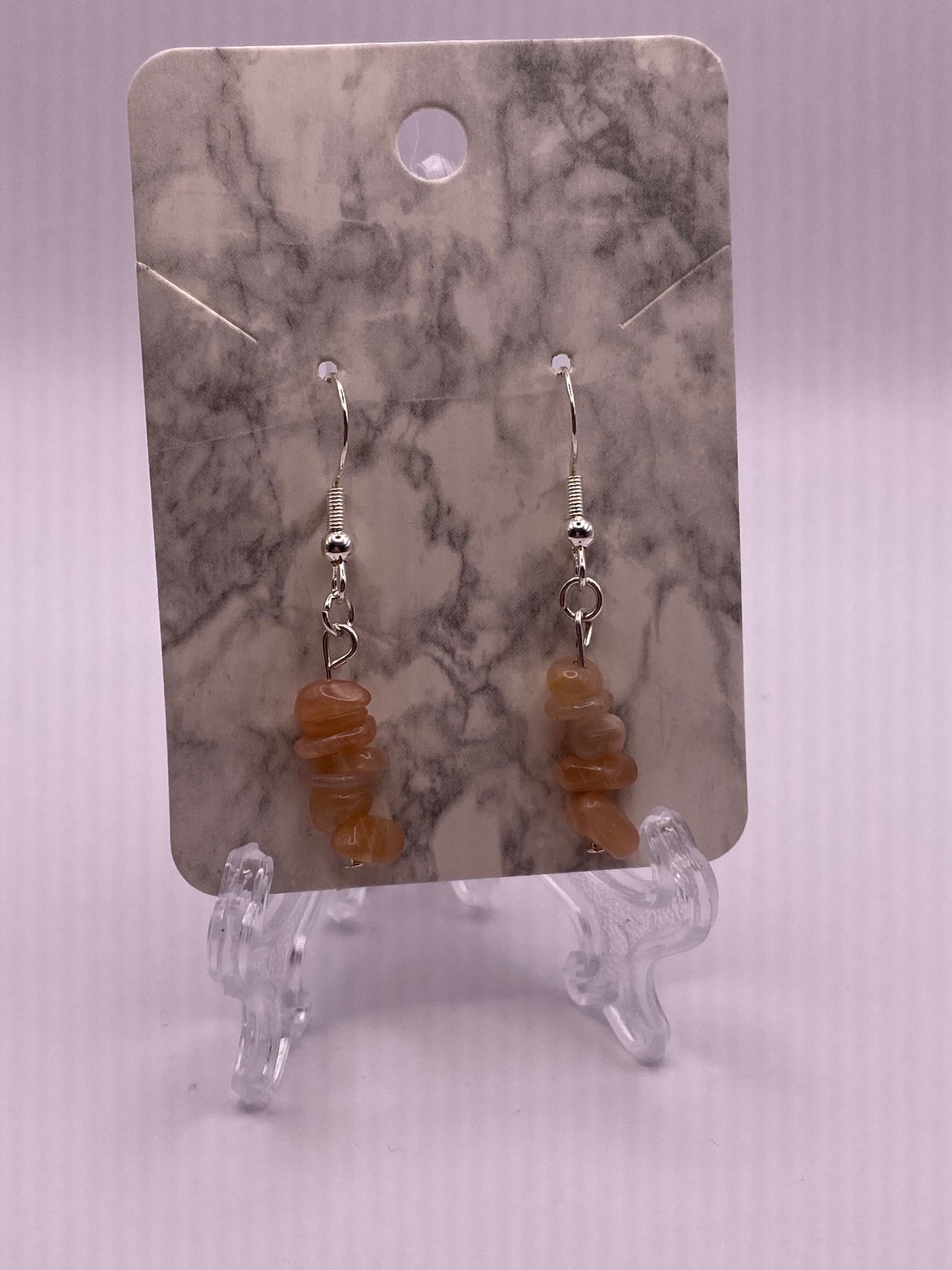 Peach Moonstone Earrings