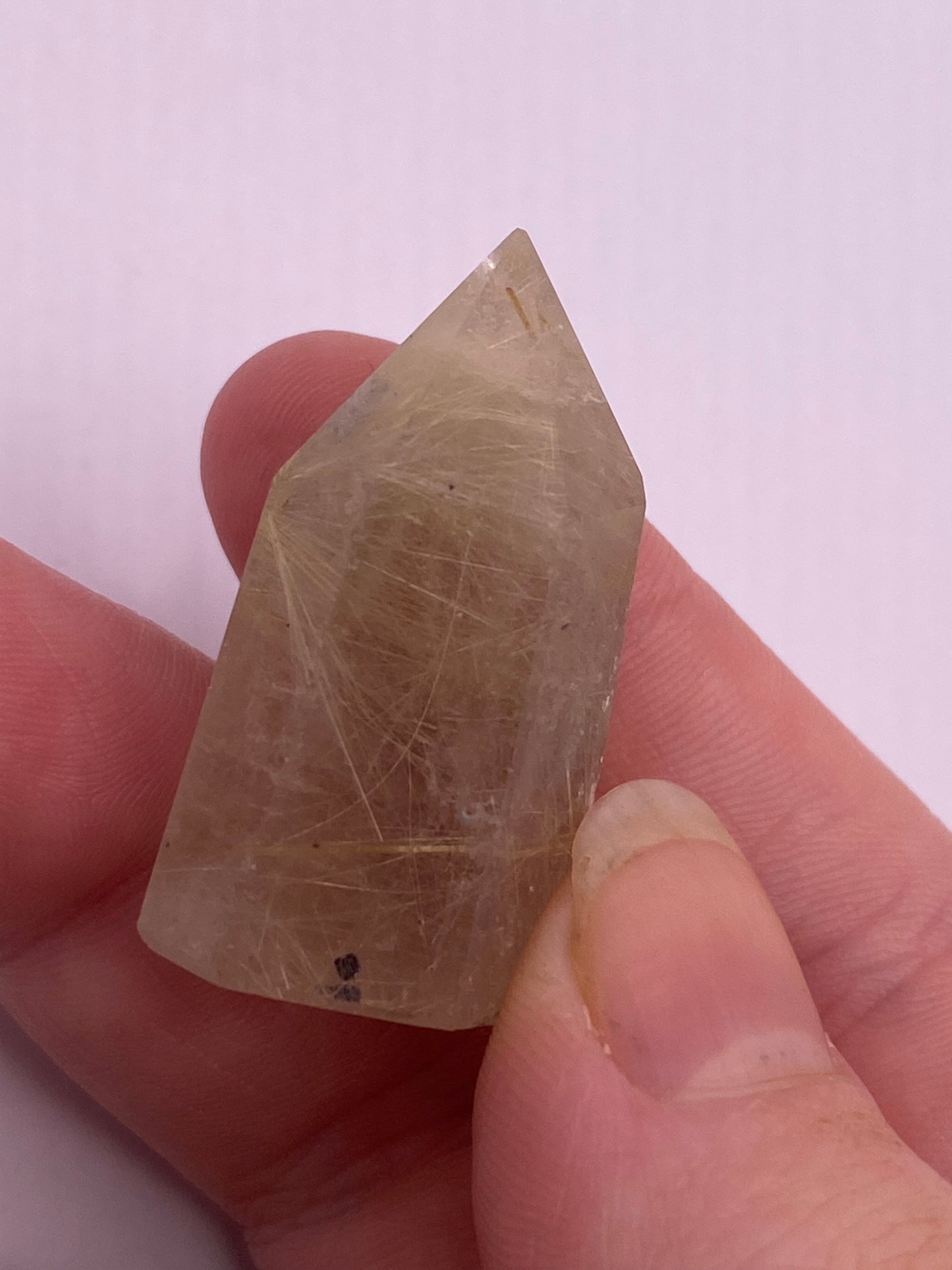 Rare Golden rutile angel hair quartz tower