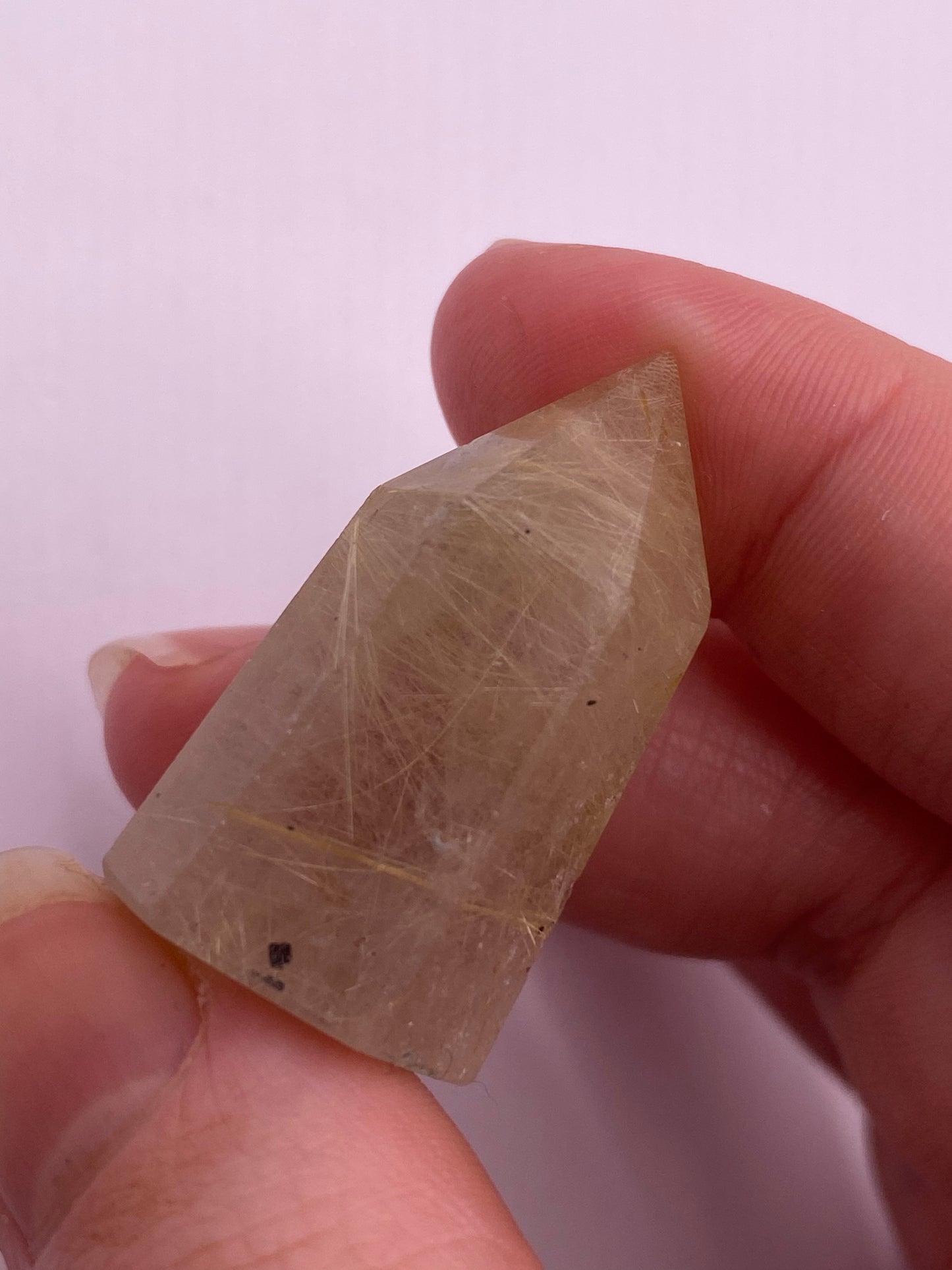 Rare Golden rutile angel hair quartz tower