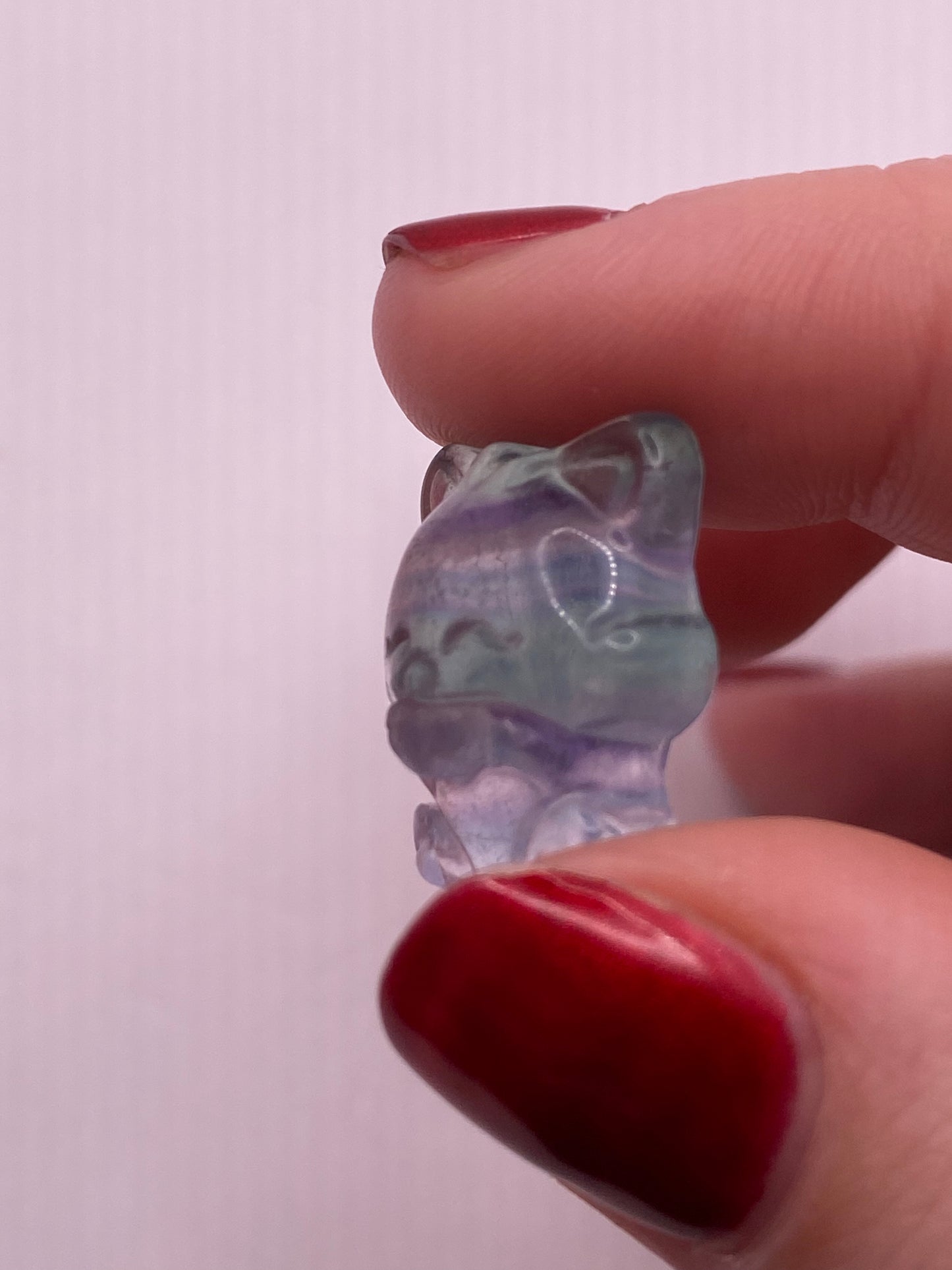 Fluorite Cat Carving