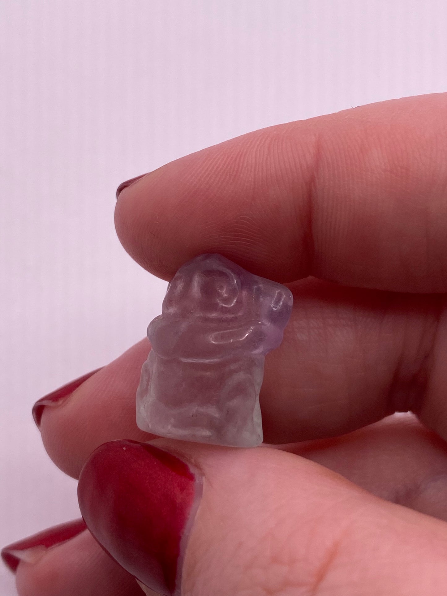 Yoda fluorite carving